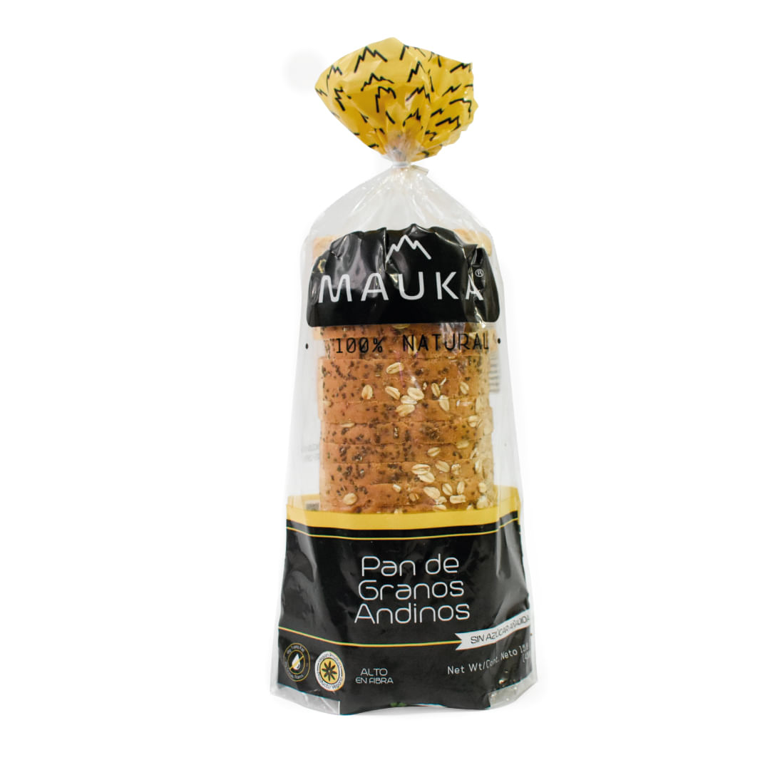 Pan Mauka granos andinos tajado sin gluten x450g