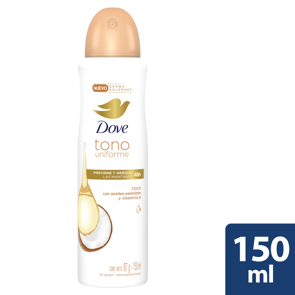 Desodorante Dove Coco Tono Uniforme Aerosol 150 ml