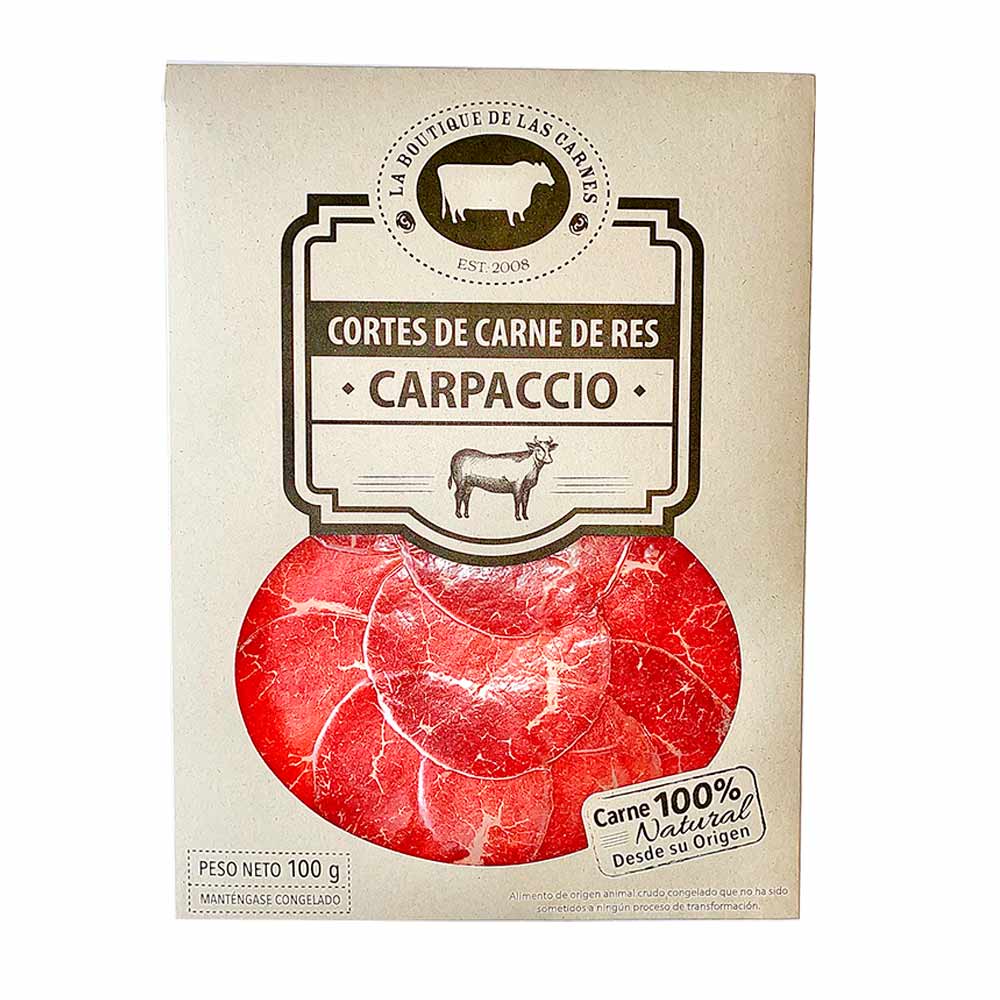 Carpaccio de res BDC x100g