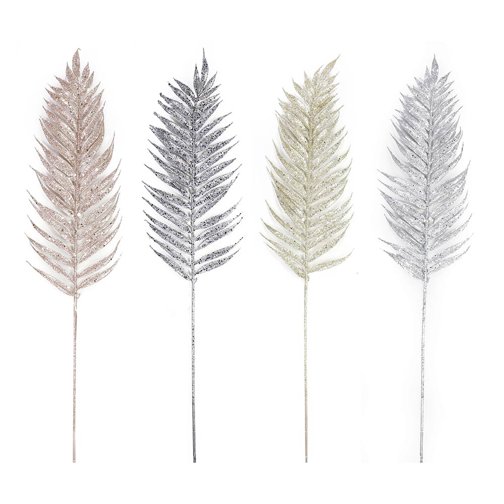Pick hoja palmera Plateado glam Krea