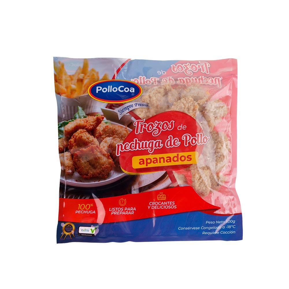 Trozos de pechuga apanado x500g