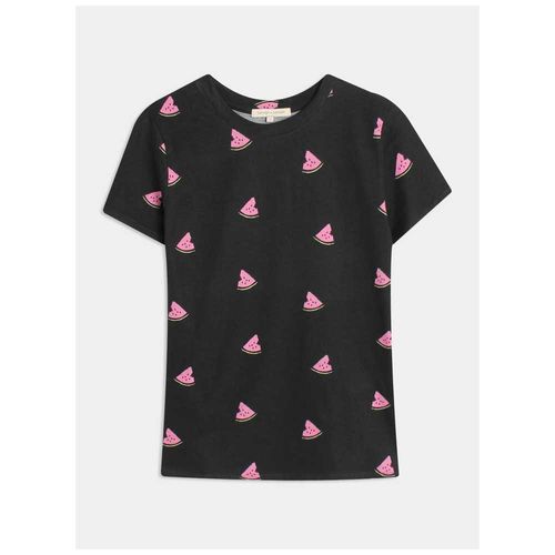 Camiseta Manga Corta Mujer Negro Talla S