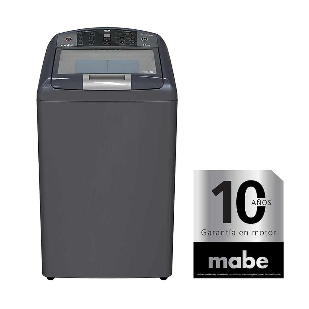 Lavadora Mabe 16Kg/35Lb Lmc46100Wdab0 Gris Aquasav