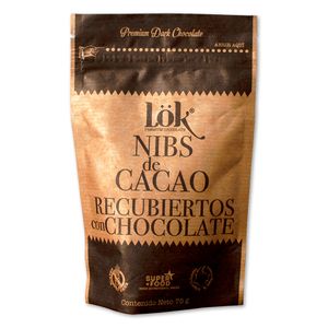 Snack Lok nibs cacao recubierto chocolate x75g