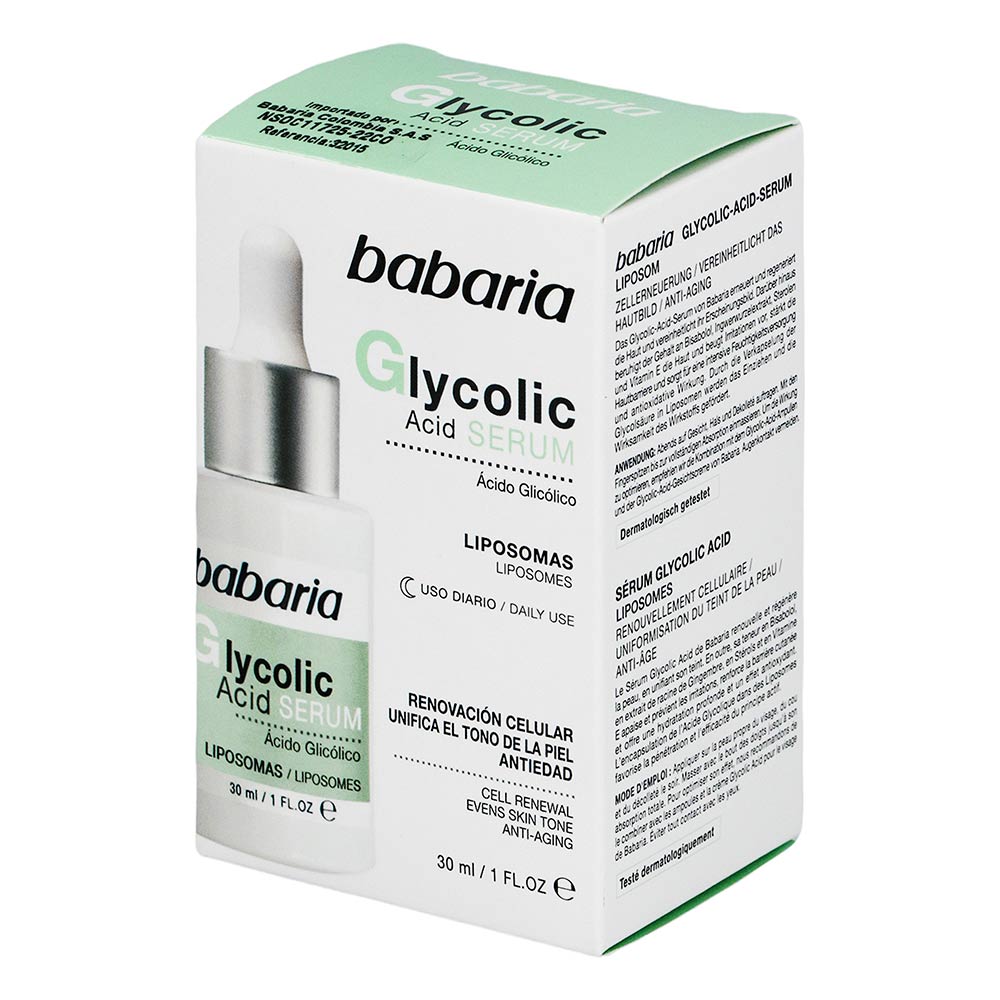 Serum Babaria ácido glicólico renovación celular x30ml