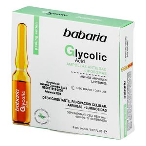 Ampollas Babaria ácido glicólico antiedad x5und x2ml c-u