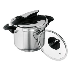 Olla presión abre fácil 6l cierre externo + Tapa vidrio Universal