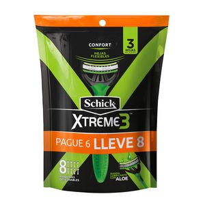 Maquina Schick Extreme3 Aloe Pague 6 Lleve 8und