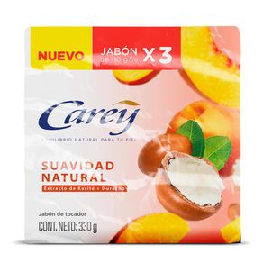Jabon Carey Suavidad Natural x3 Und x110grs