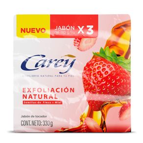 Jabon Carey Exfoliación Natural x3 Und x110grs