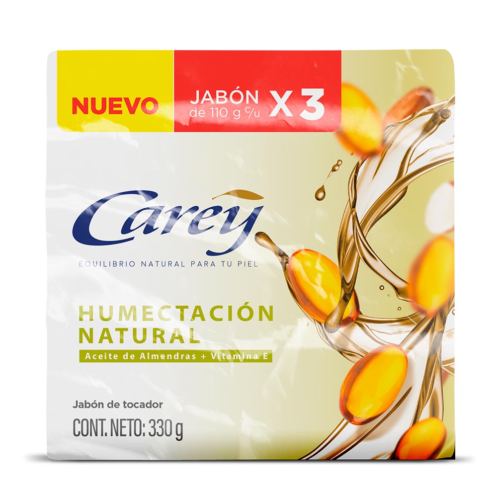 Jabon Carey Humectación Natural x3 Und x110grs