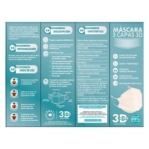 Tapabocas Sonata 5 Capas x5und