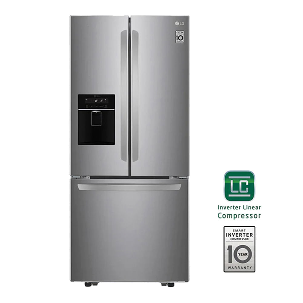 Nevecón LG 618 Lts LM22SGPK Inox French Door Plata
