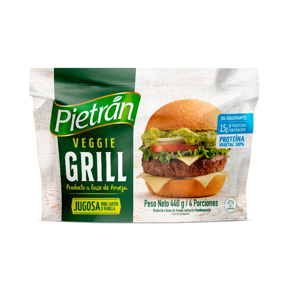 Hamburguesa Prietran veggie grill x4und x440g