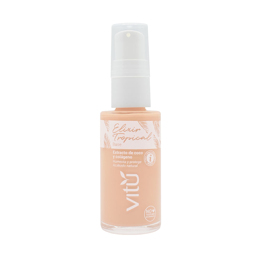 Base Vitú colágeno coco tono 4 castaña x30ml