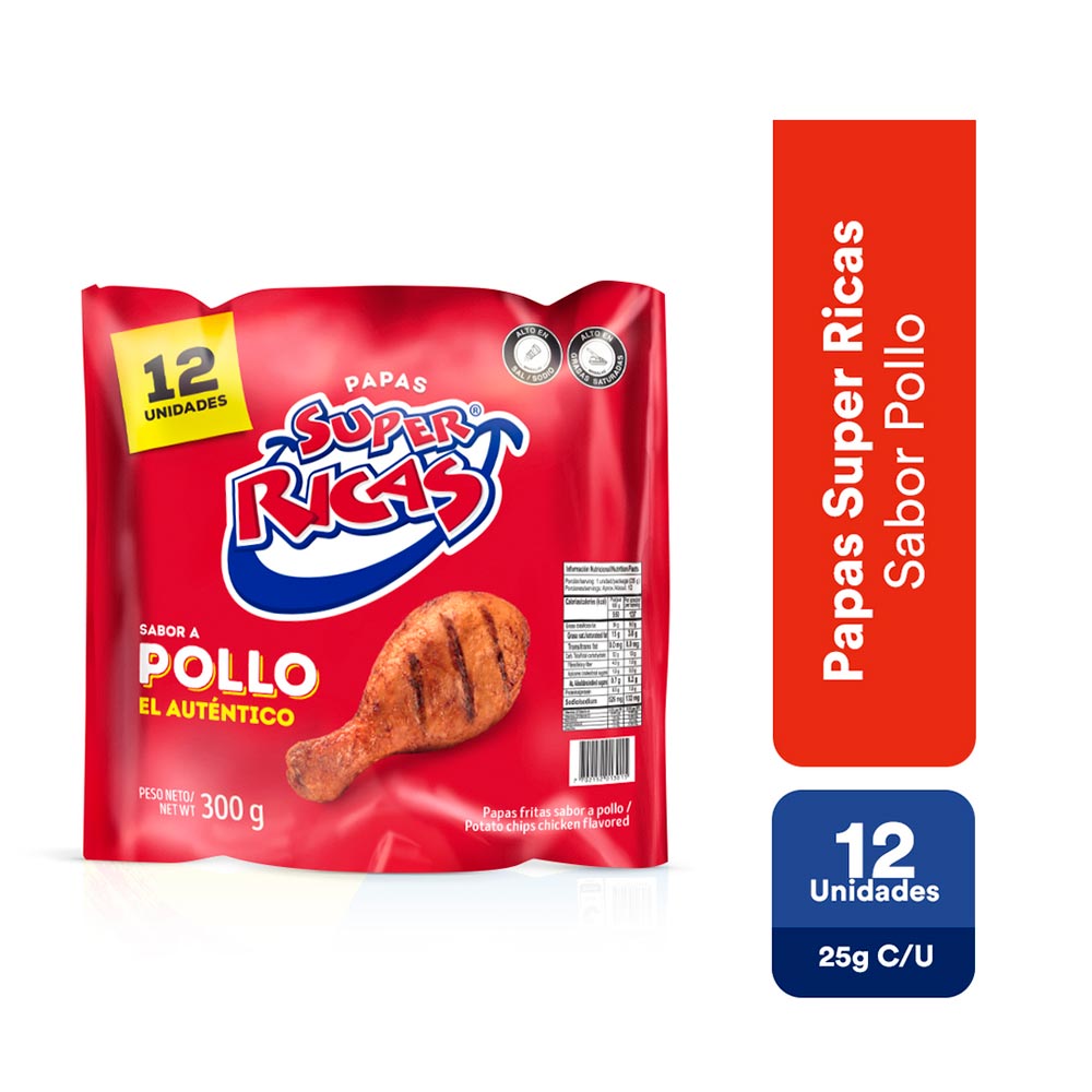 Papas Fritas Pollo Súper Ricas 12 Und x 300g