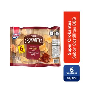 Papas Super Ricas crokantes costillas bbq x210g