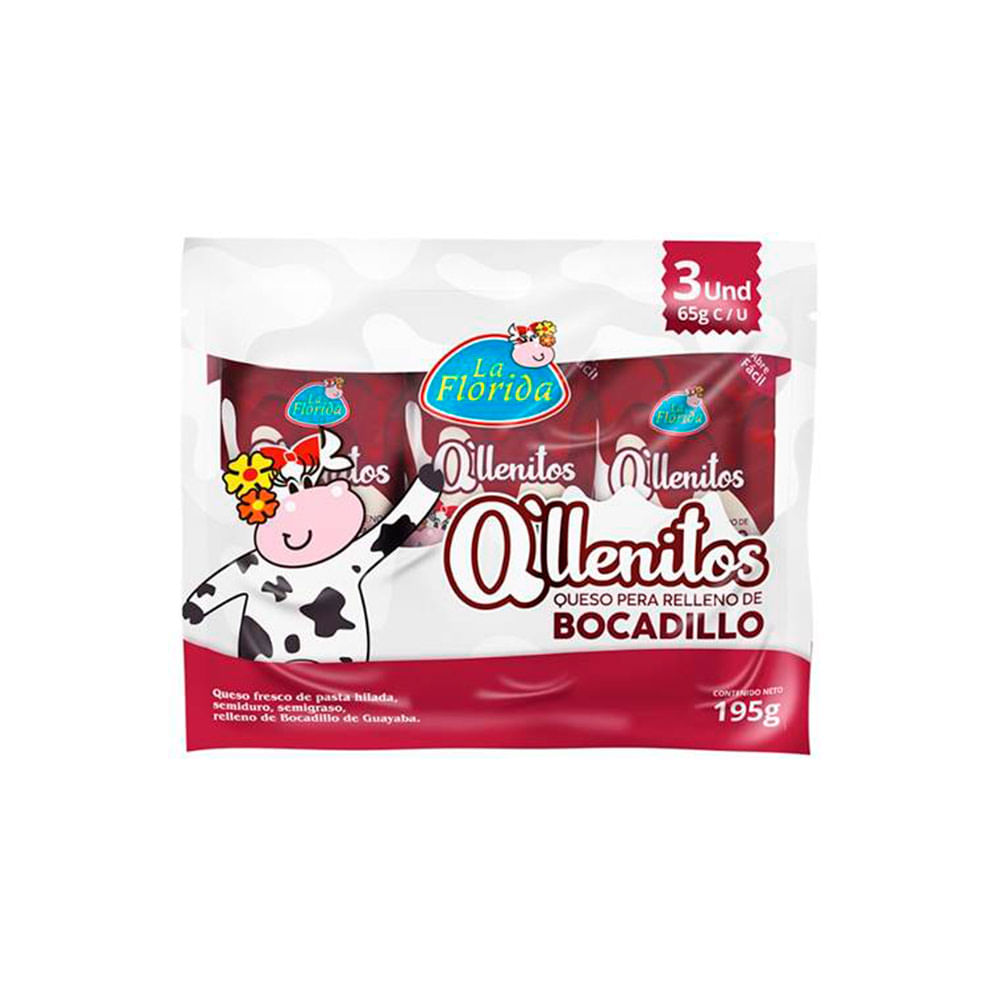 Queso pera La Florida relleno bocadillo x3und x65g c-u