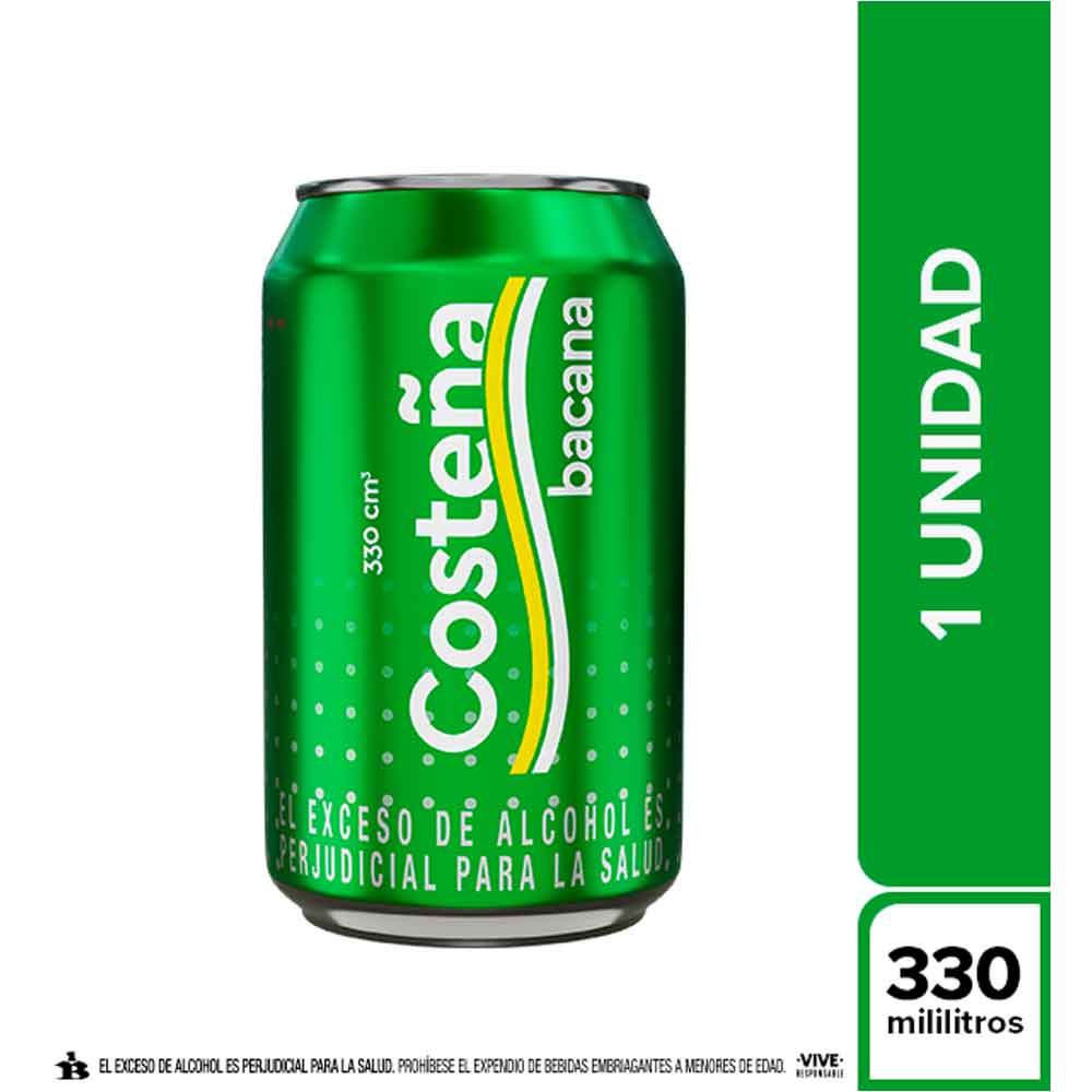 Cerveza Costeña Bacana lata x330ml