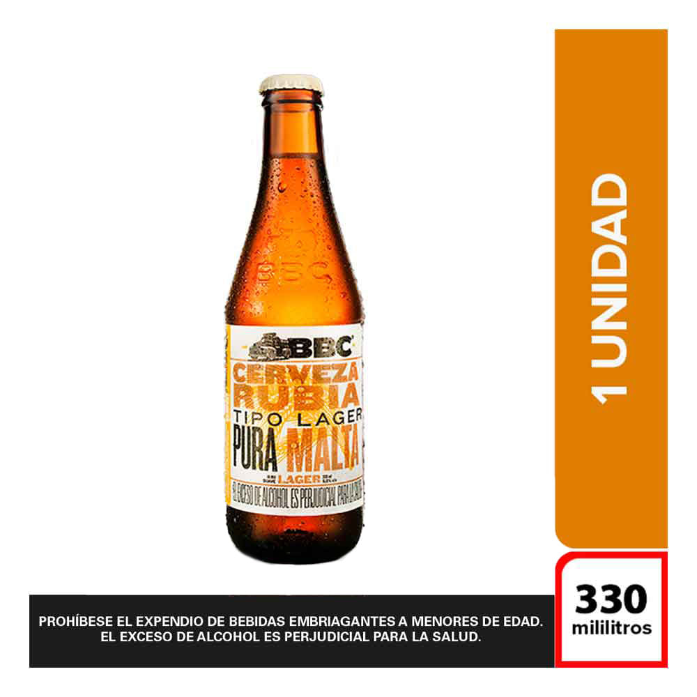 Cerveza BBC Lager botella x330ml