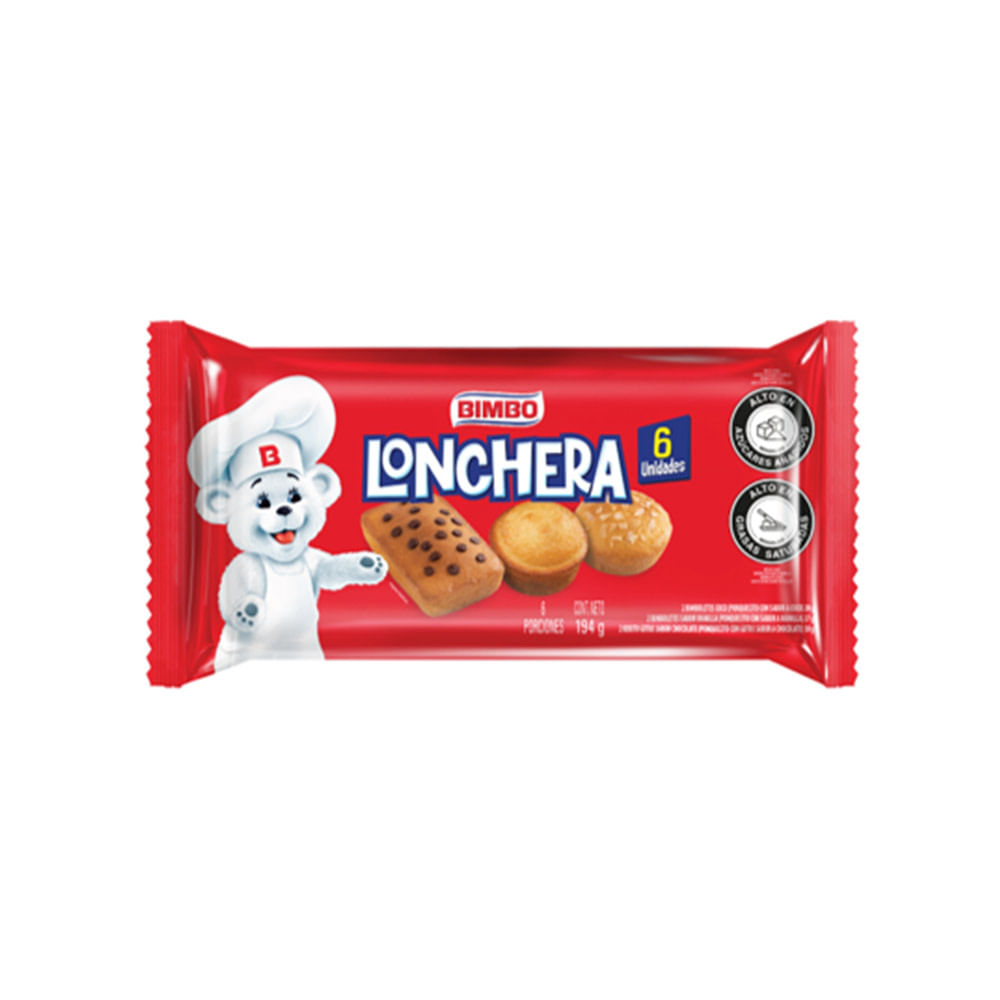 Ponqué Bimbo lonchera surtido x6und x194g