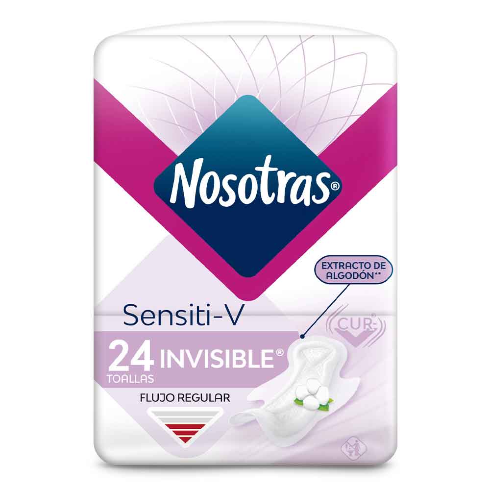 Toallas higiénicas Nosotras invisible sensitive x24und