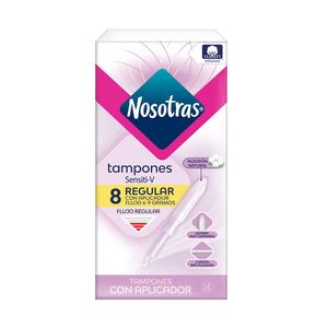 Tampones Nosotras con aplicador regular sensiti V x8und