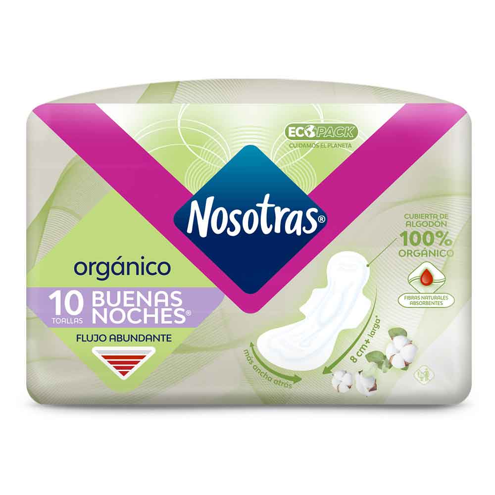 Toallas higiénicas Nosotras buenas noches orgánica x10 und