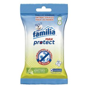 Toallitas húmedas antibacteriales Familia max protect x10und