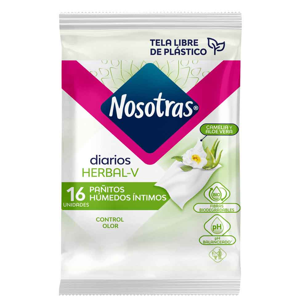 Pañitos Íntimos Nosotras Herbal x16und