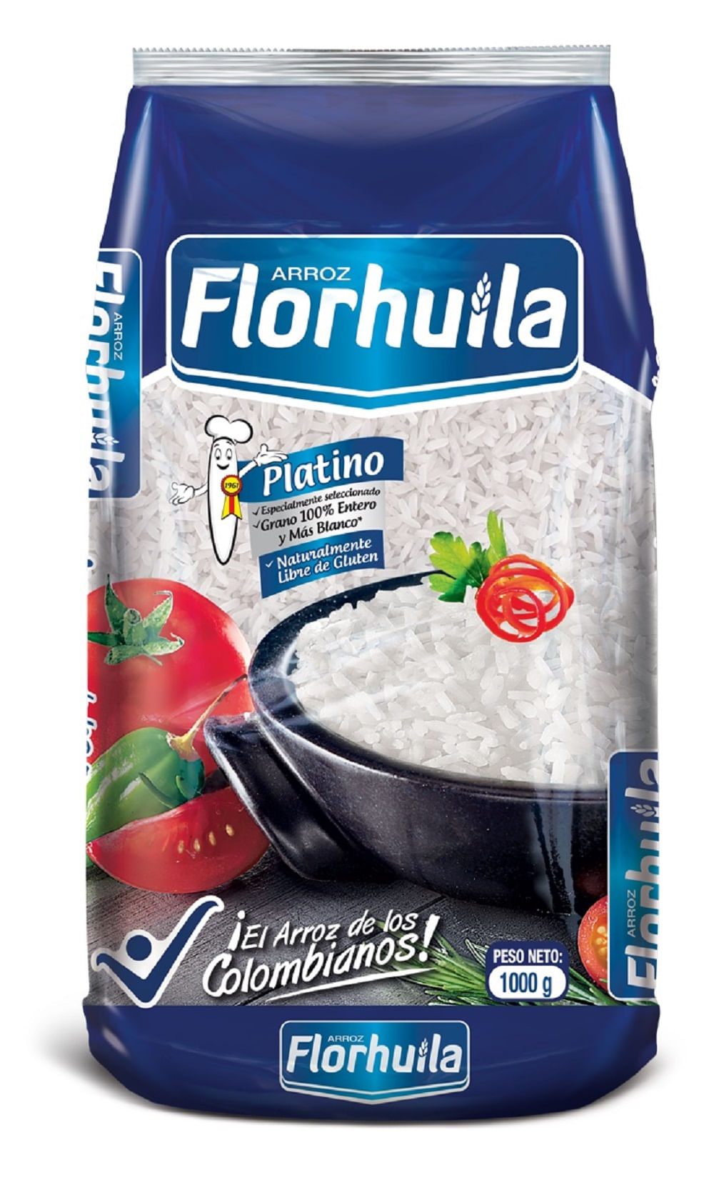 Arroz Florhuila Platino blanco x1kg