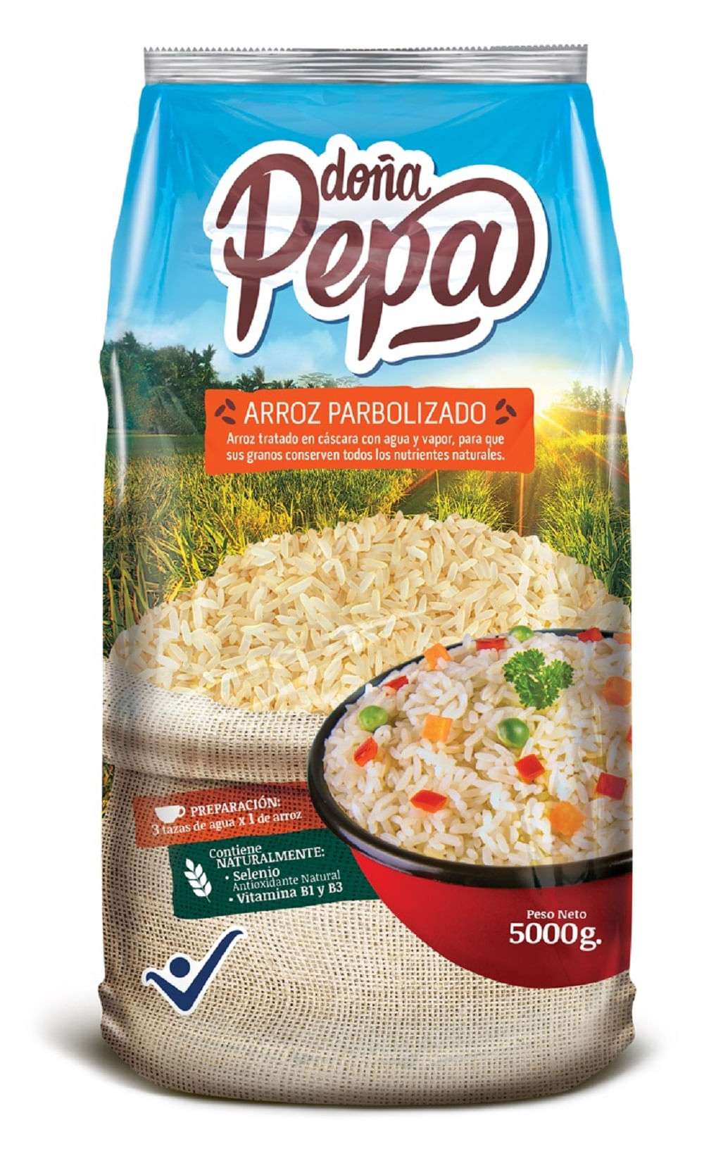 Arroz Doña Pepa parbolizado x5000g