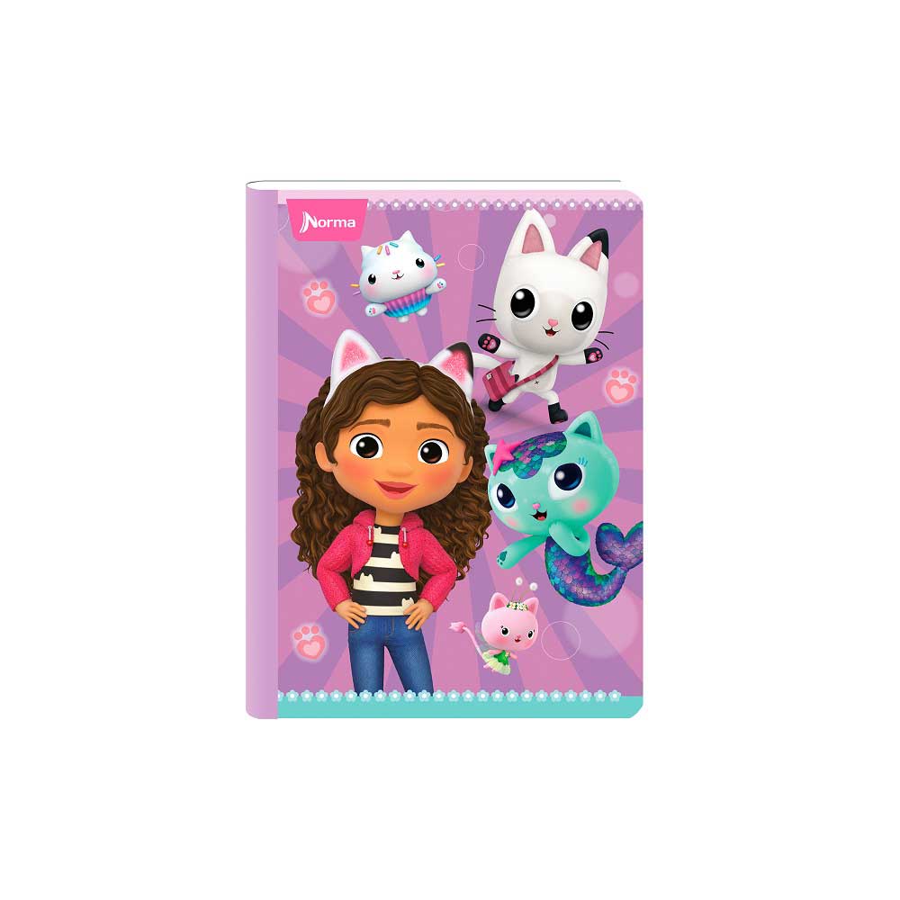 Cuaderno Cosido Gabby'S Dollhouse Mediano 100 Hojas Doble Línea Norma Surtido