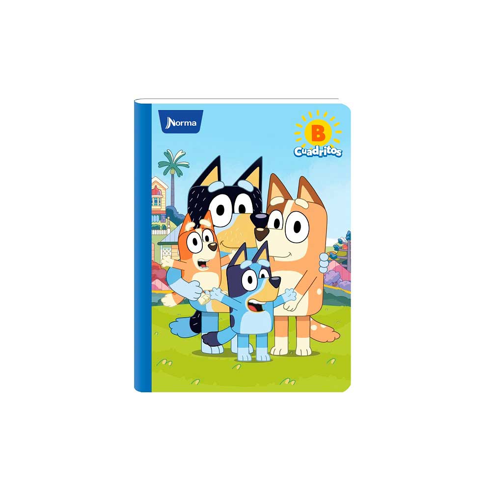 Cuaderno Cosido Bluey B Mediano 100 Hojas Cuadriculado Norma Surtido