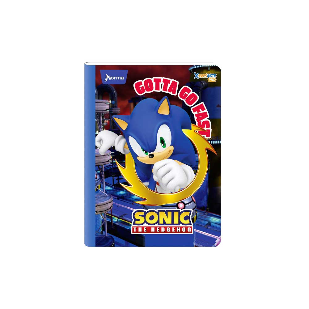 Cuaderno Cosido Sonic Mediano 100 Hojas Cuadriculado Norma Surtido