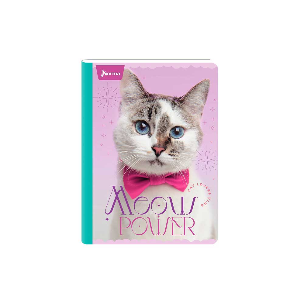 Cuaderno cosido Cats mediano 100 hojas cuadriculado Norma Surtido