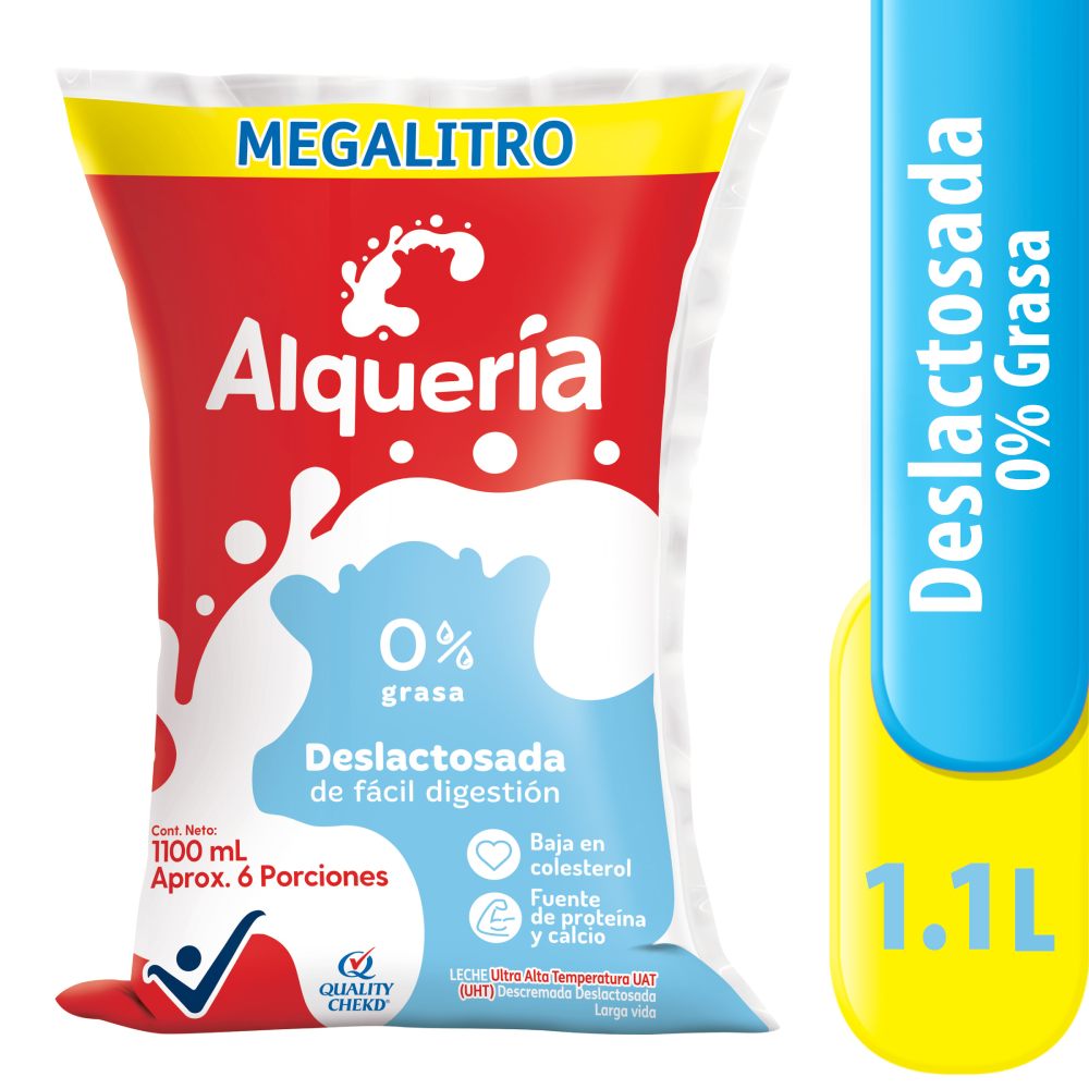 Leche deslactosada Alquería 0% grasa x1100ml