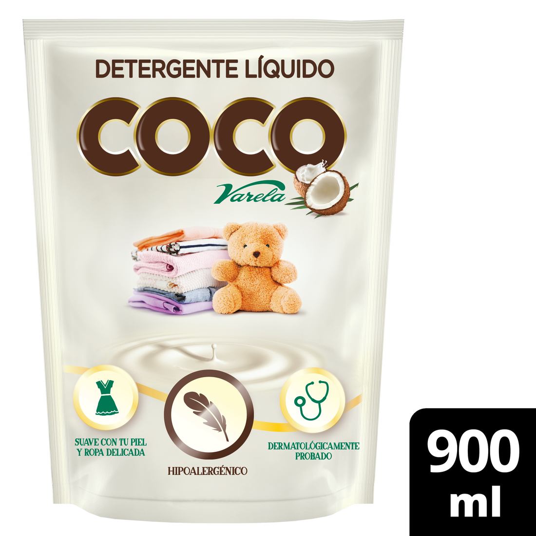 Detergente Líquido Jabón Coco Varela 900ml