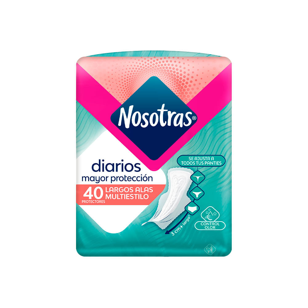 Protectores diarios Nosotras largos con alas multiestilo x40 und