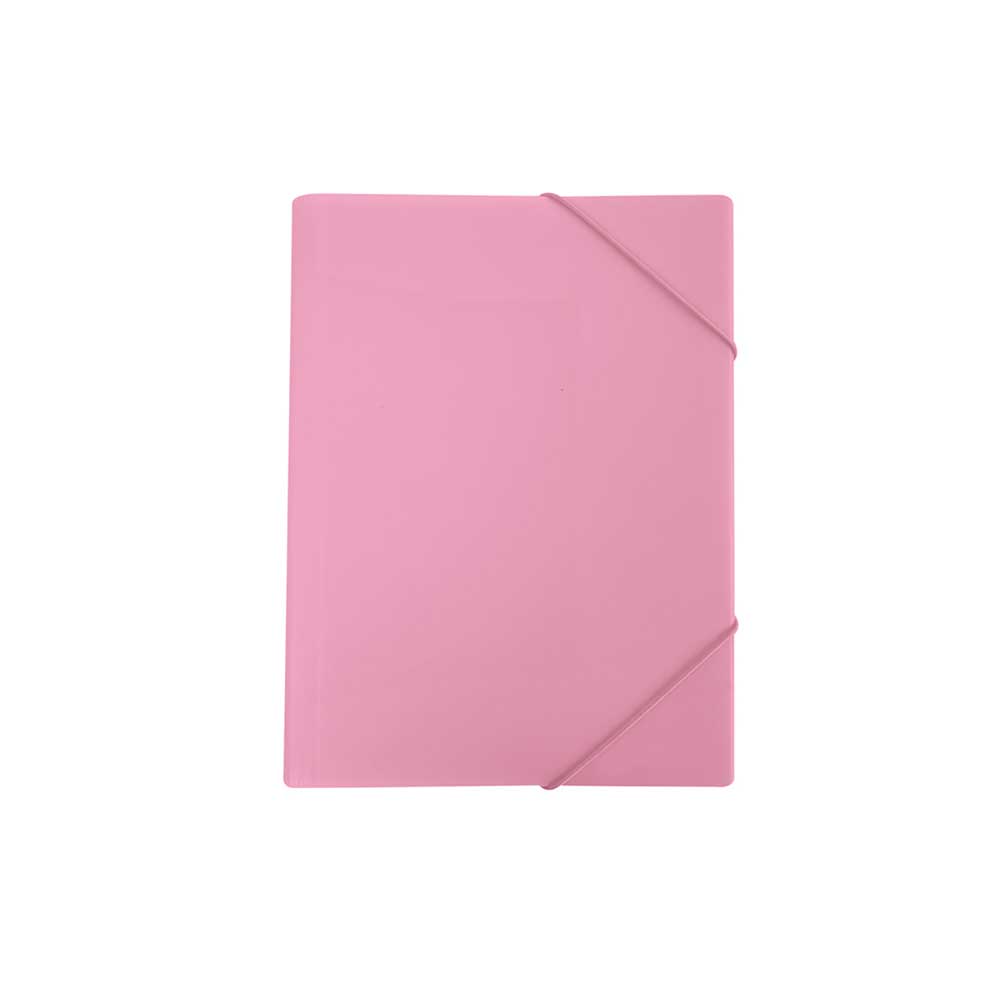 Carpeta Plástica Resorte Rosa Pastel Scribe