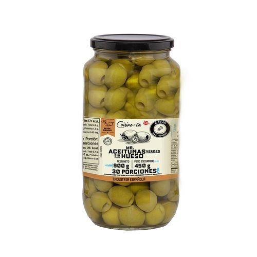 Aceitunas Cuisine & Co Verdes Deshuesadas x900grs