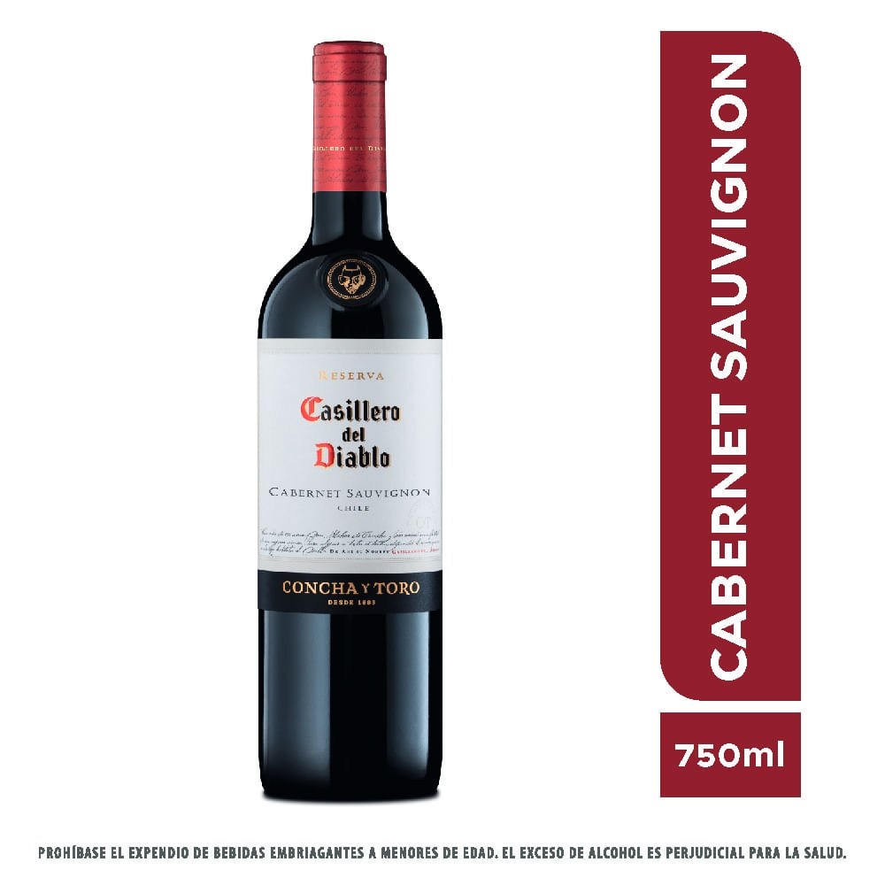 Vino Casillero Del Diablo cabernet sauvignon x750ml