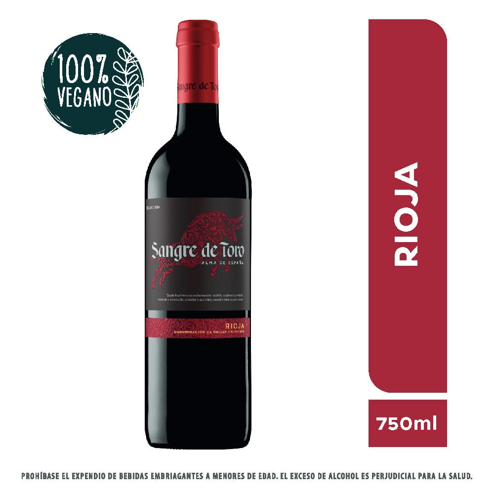 Vino tinto Sangre De Toro tempranillo rioja x750ml