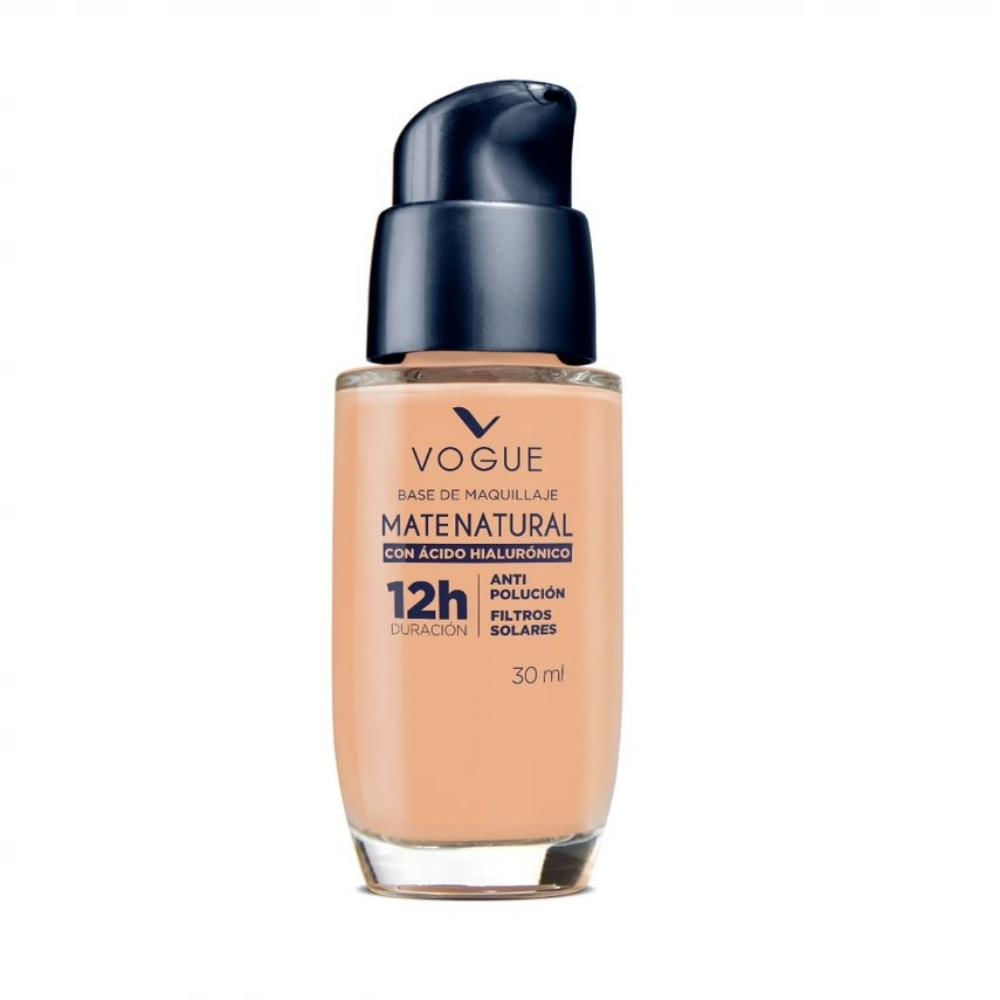 Base líquida Vogue Mate Natural tono gitano x30ml