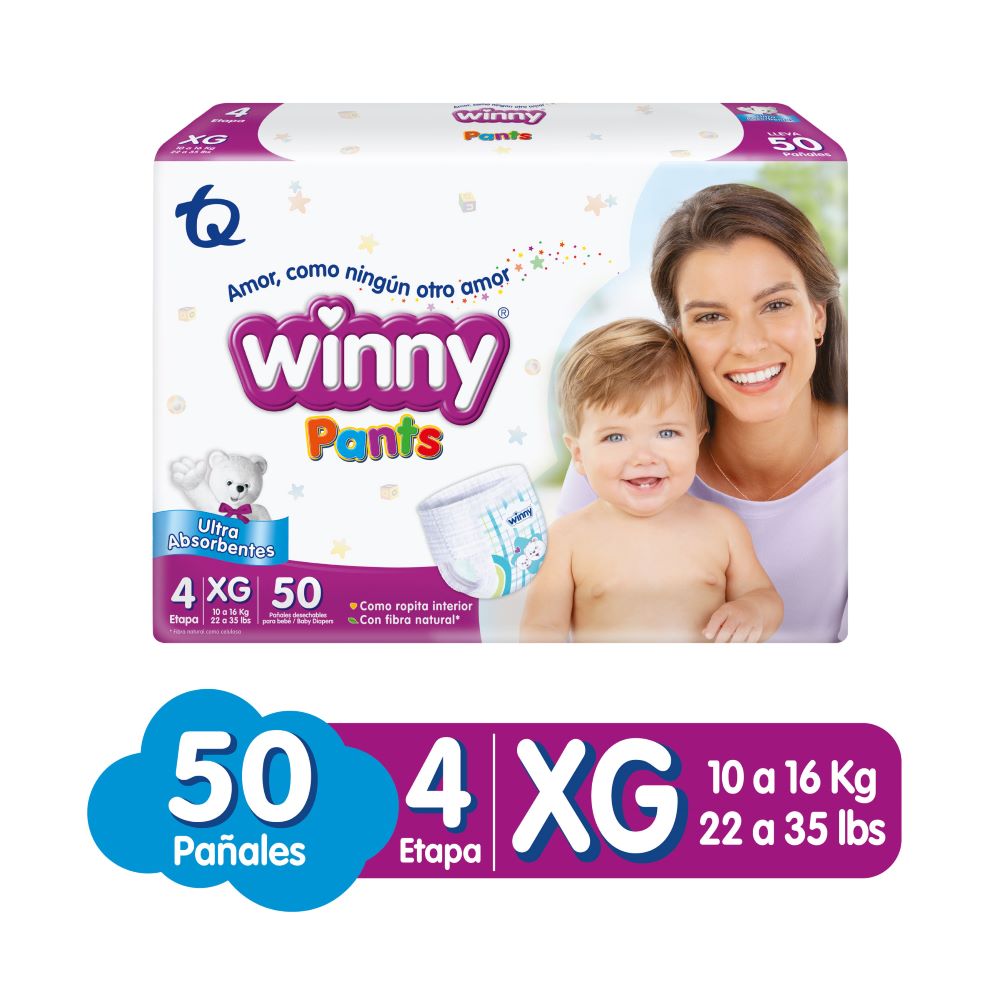 Pañales Winny pants etapa 4 x50und