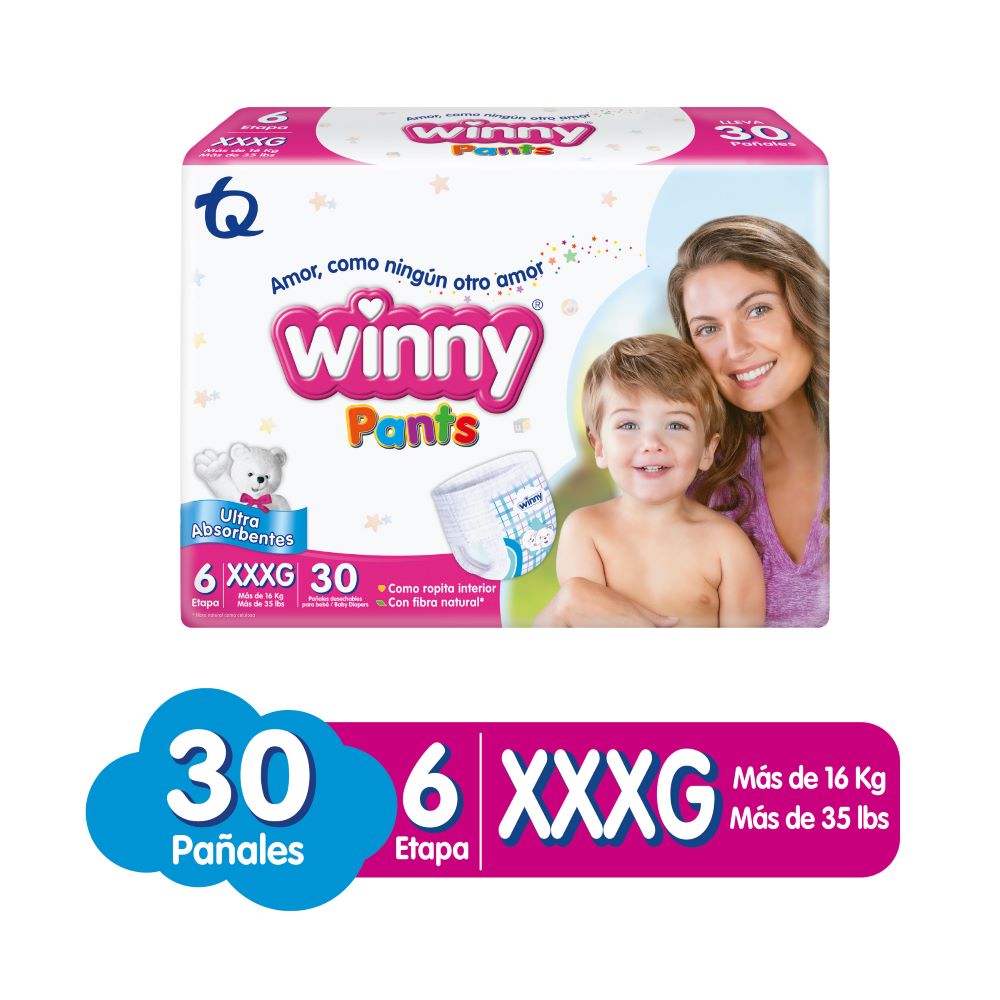 Pañales Winny Pants etapa 6 x30und