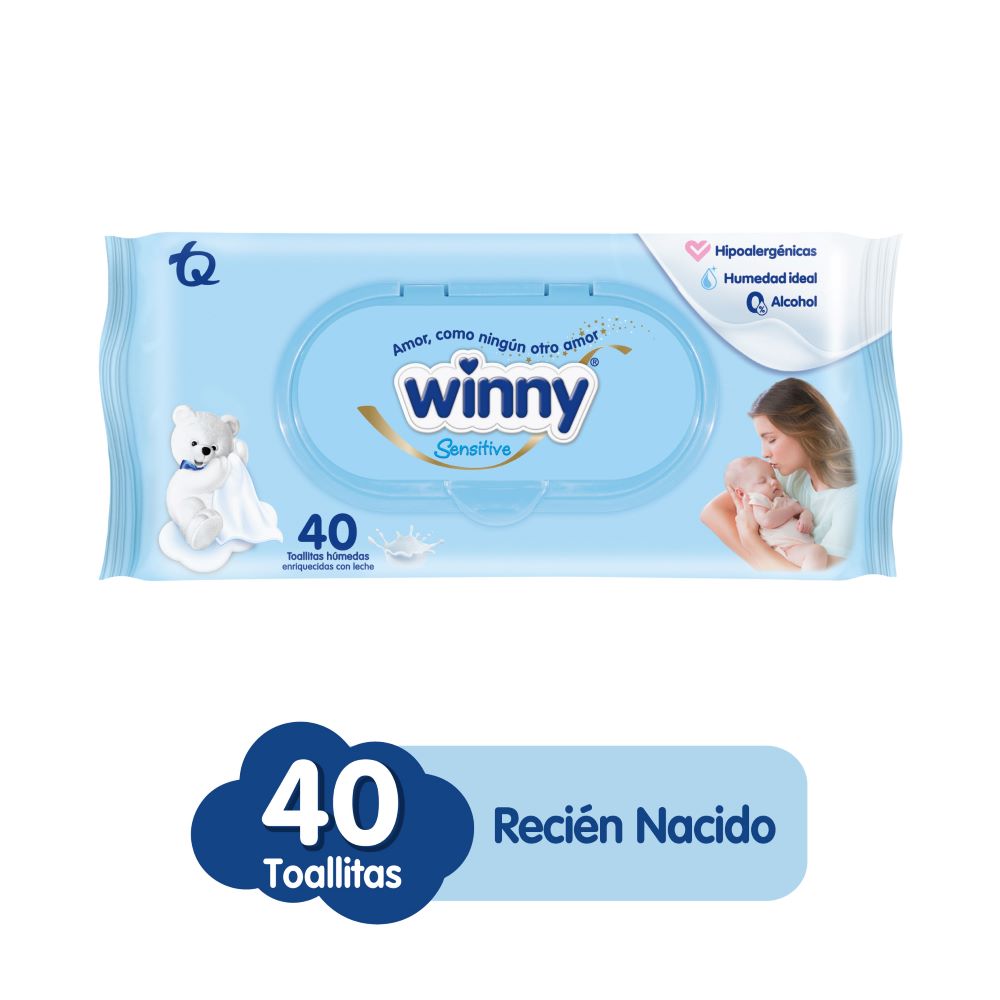 Toallitas Winny Recién Nacido paquete x40und