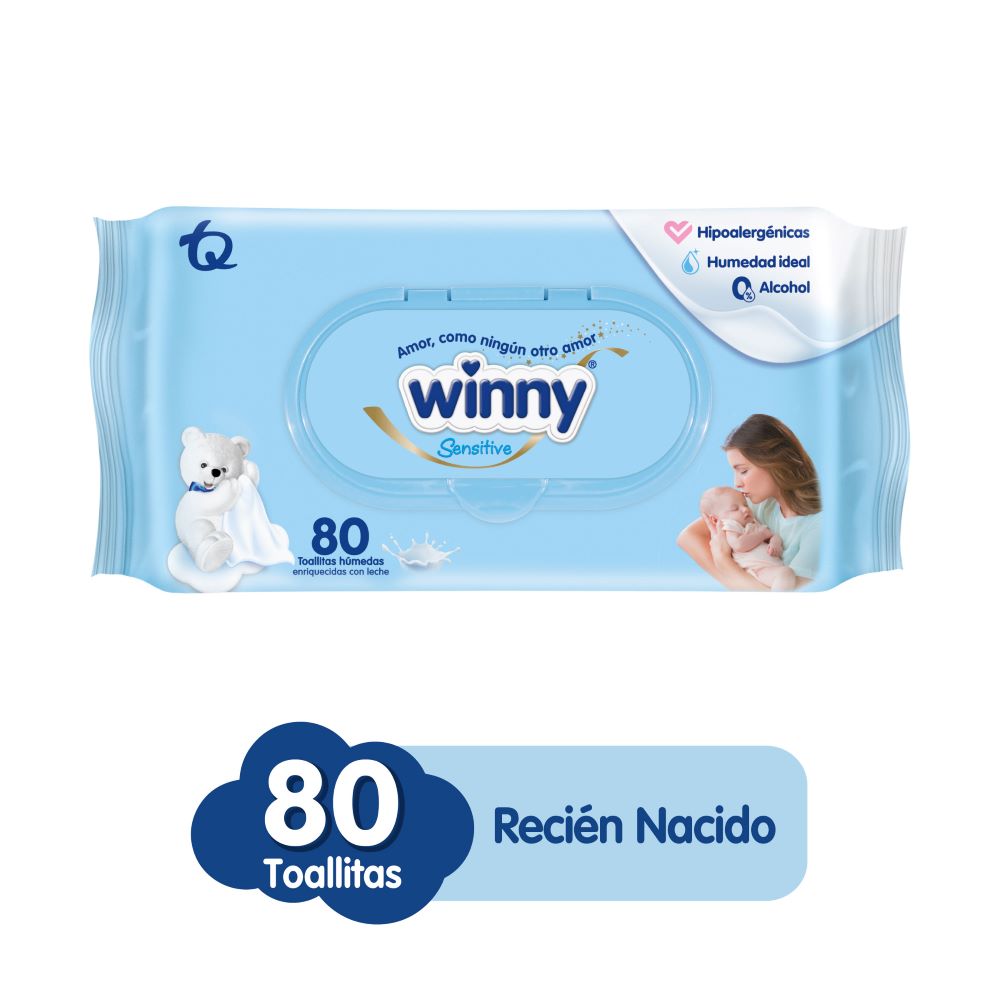 Toallitas Winny Recién Nacido paquete x80und