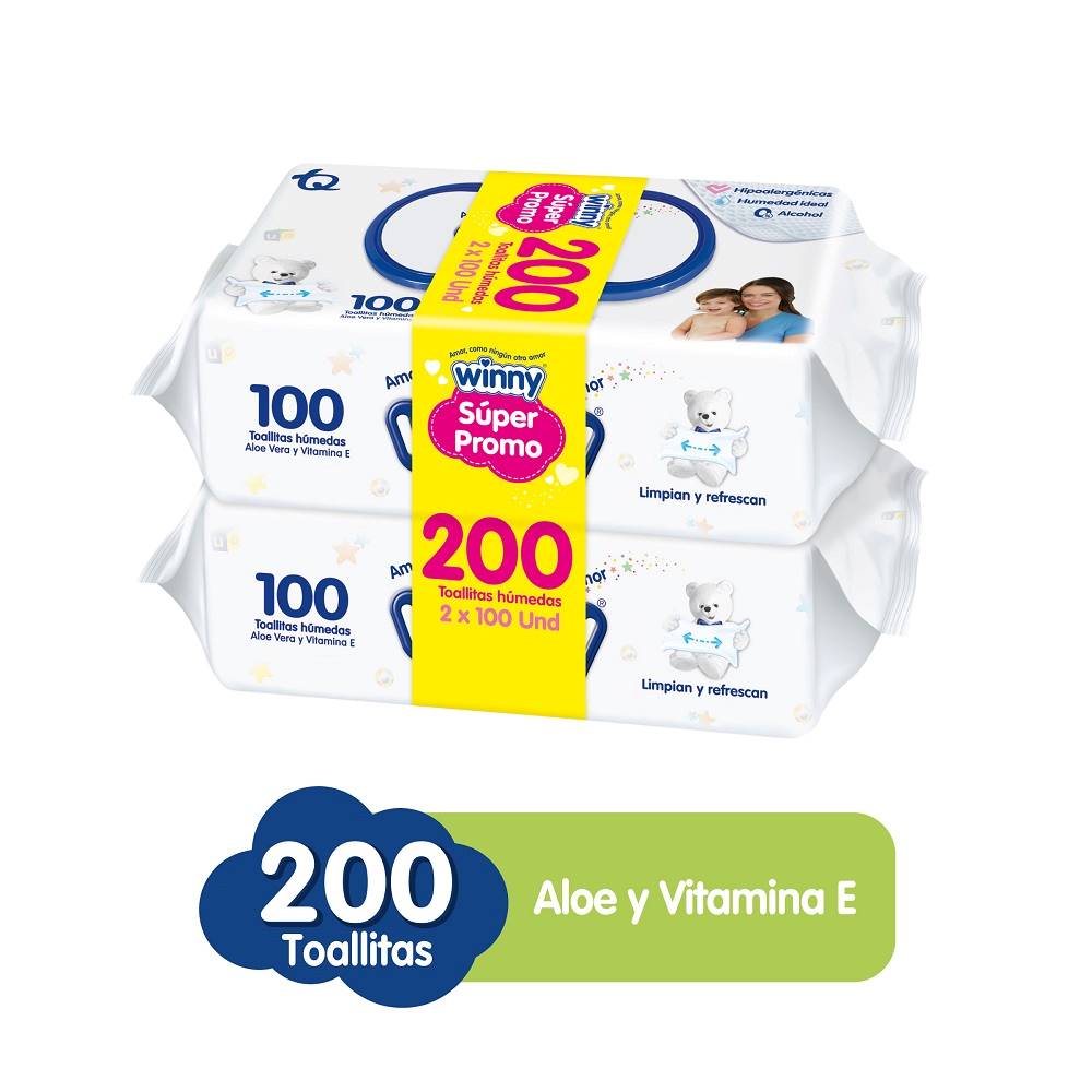 Toallitas Winny Aloe x200und