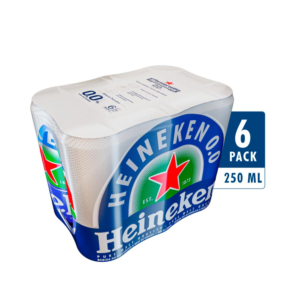 Cerveza Heineken 0.0 lata x6und x250ml c-u